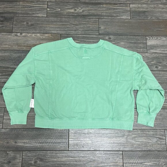 NWT Free People Movement Hatch Intercept Pullover Medium Salted Lime Sweatshirt - Picture 9 of 16